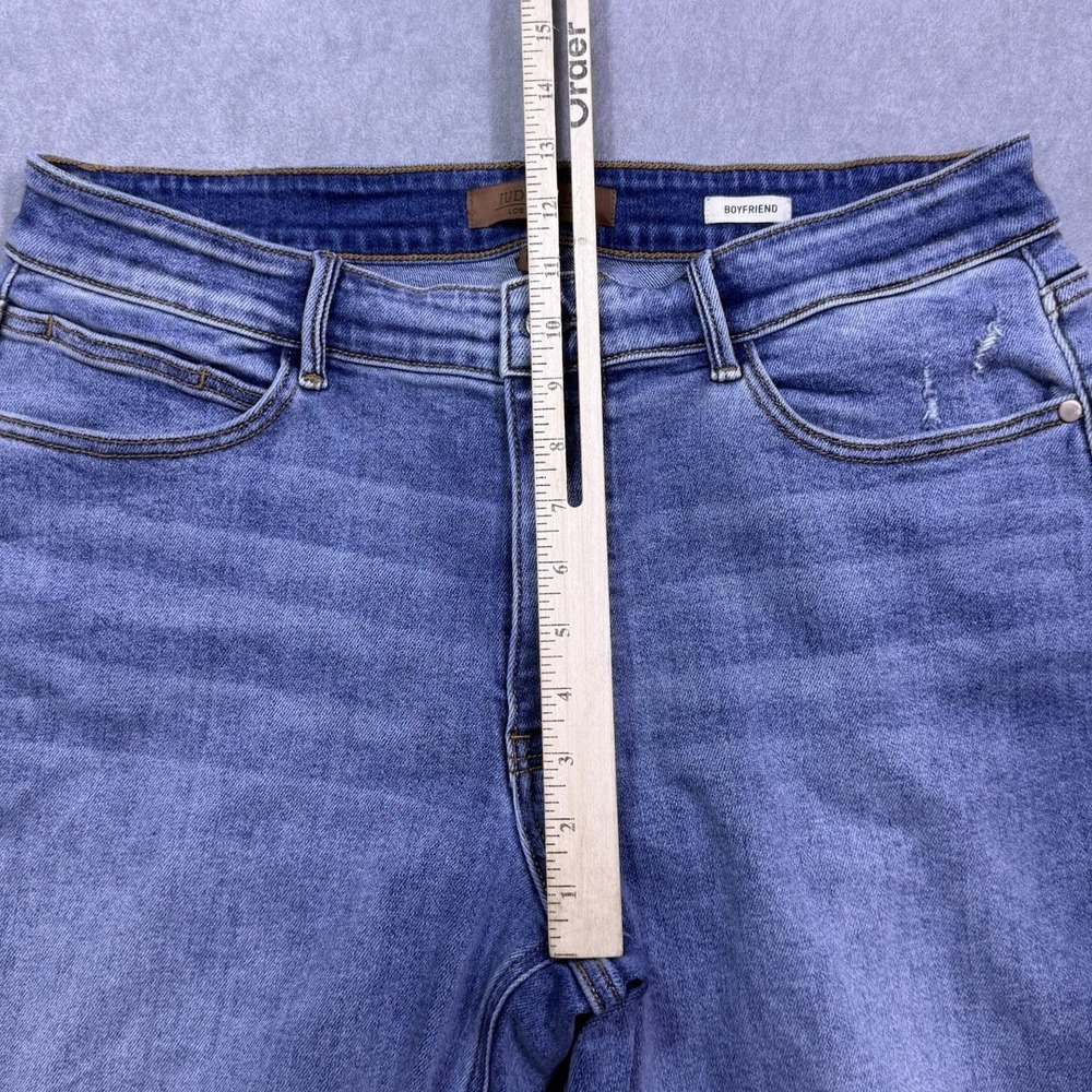 Judy Blue Jeans Womens 16W (34x30) Boyfriend Straight Slim Midrise Stretch USA - Picture 7 of 8